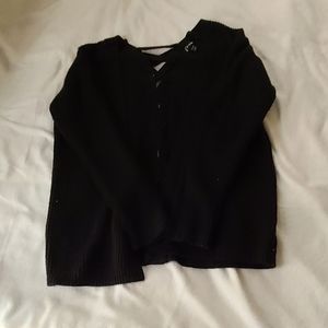 XL 14/16 art class kids black cardigan